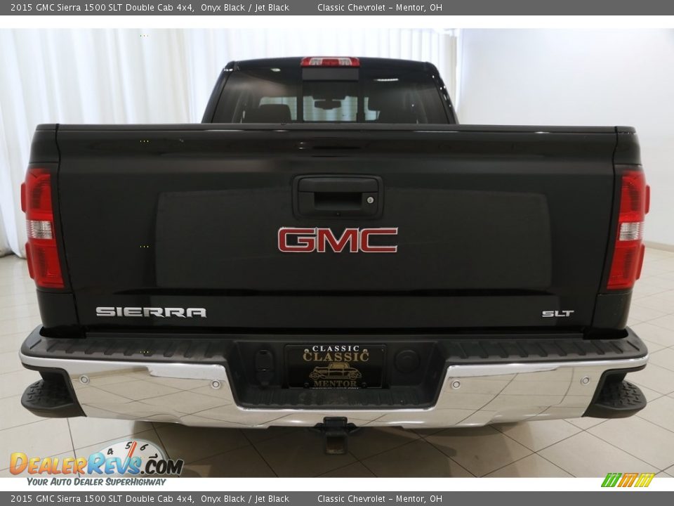 2015 GMC Sierra 1500 SLT Double Cab 4x4 Onyx Black / Jet Black Photo #21