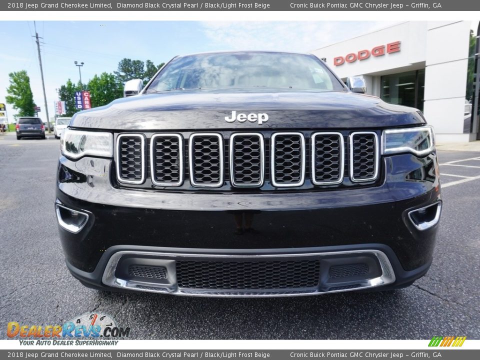 2018 Jeep Grand Cherokee Limited Diamond Black Crystal Pearl / Black/Light Frost Beige Photo #2