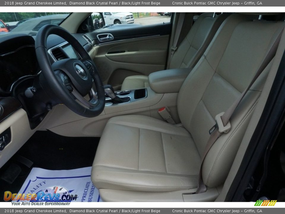 2018 Jeep Grand Cherokee Limited Diamond Black Crystal Pearl / Black/Light Frost Beige Photo #5