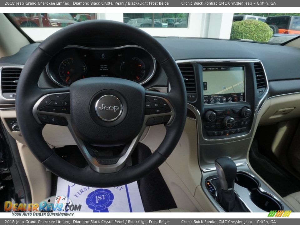 2018 Jeep Grand Cherokee Limited Diamond Black Crystal Pearl / Black/Light Frost Beige Photo #6