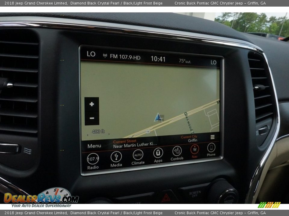 2018 Jeep Grand Cherokee Limited Diamond Black Crystal Pearl / Black/Light Frost Beige Photo #7