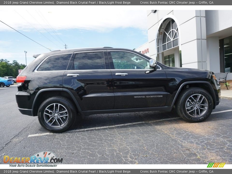 2018 Jeep Grand Cherokee Limited Diamond Black Crystal Pearl / Black/Light Frost Beige Photo #14
