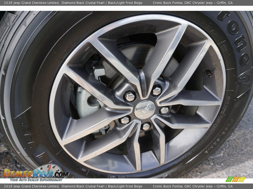 2018 Jeep Grand Cherokee Limited Diamond Black Crystal Pearl / Black/Light Frost Beige Photo #15