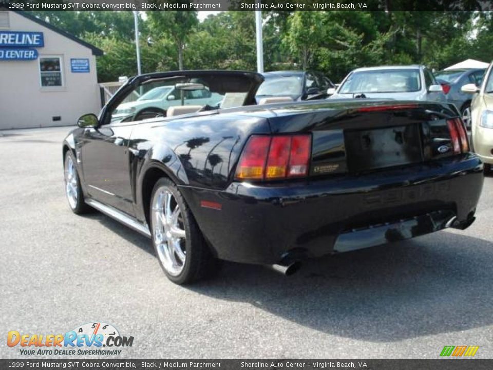 1999 Ford Mustang SVT Cobra Convertible Black / Medium Parchment Photo #3