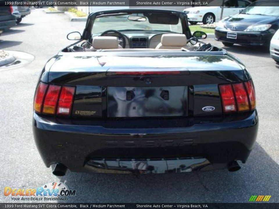 1999 Ford Mustang SVT Cobra Convertible Black / Medium Parchment Photo #4
