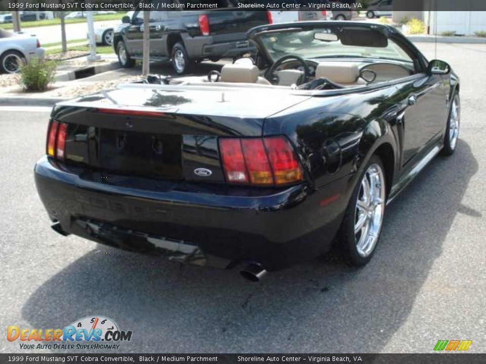 1999 Ford Mustang SVT Cobra Convertible Black / Medium Parchment Photo #5