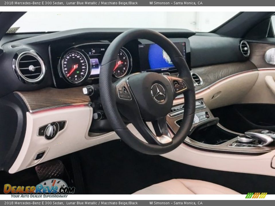 2018 Mercedes-Benz E 300 Sedan Lunar Blue Metallic / Macchiato Beige/Black Photo #5