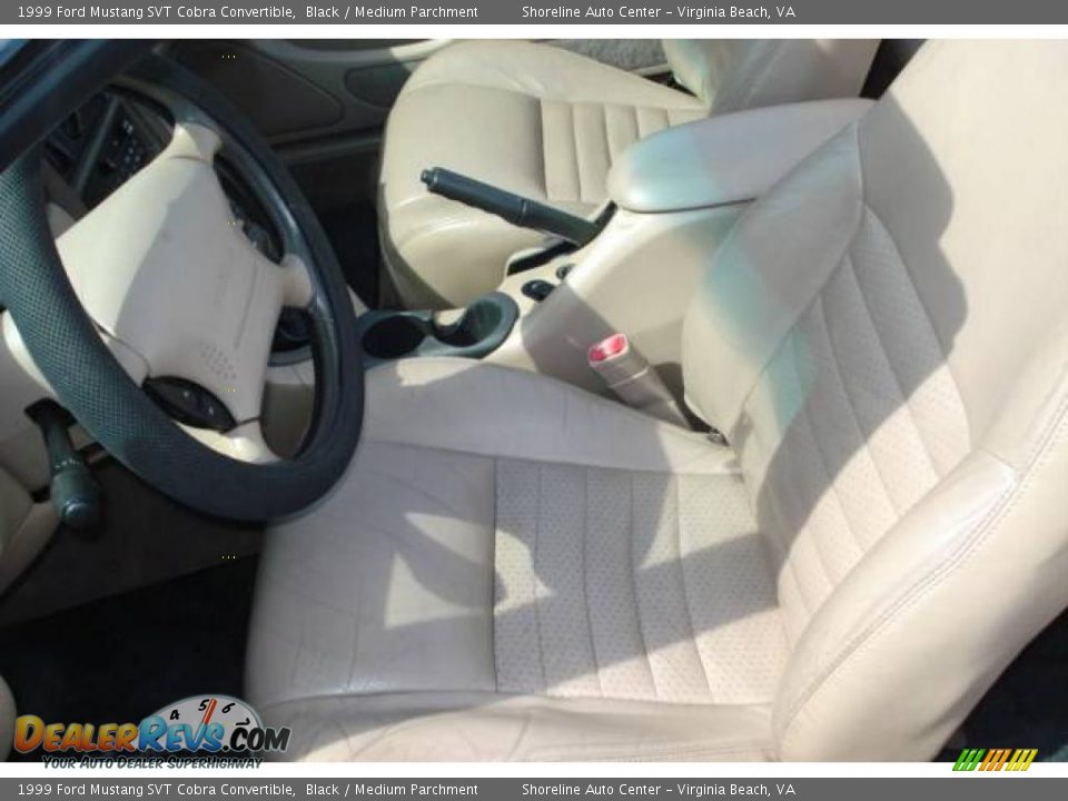 1999 Ford Mustang SVT Cobra Convertible Black / Medium Parchment Photo #8