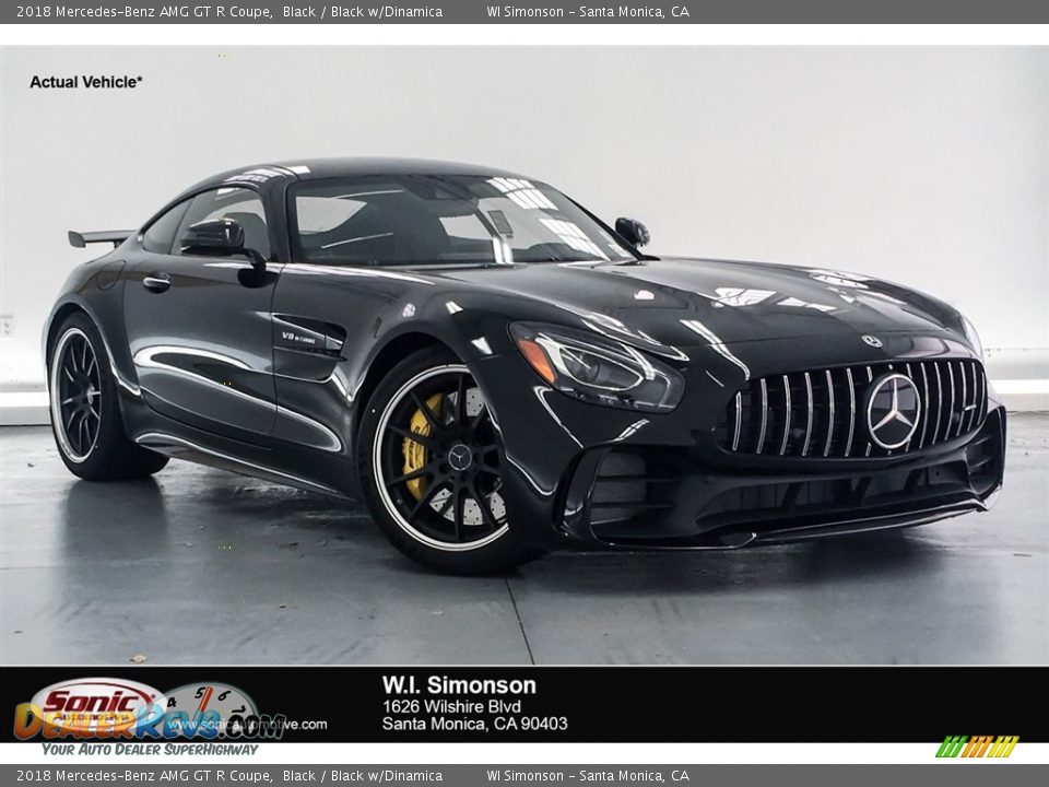 2018 Mercedes-Benz AMG GT R Coupe Black / Black w/Dinamica Photo #1