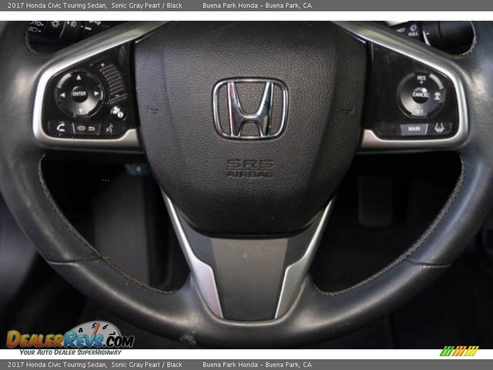 2017 Honda Civic Touring Sedan Sonic Gray Pearl / Black Photo #14