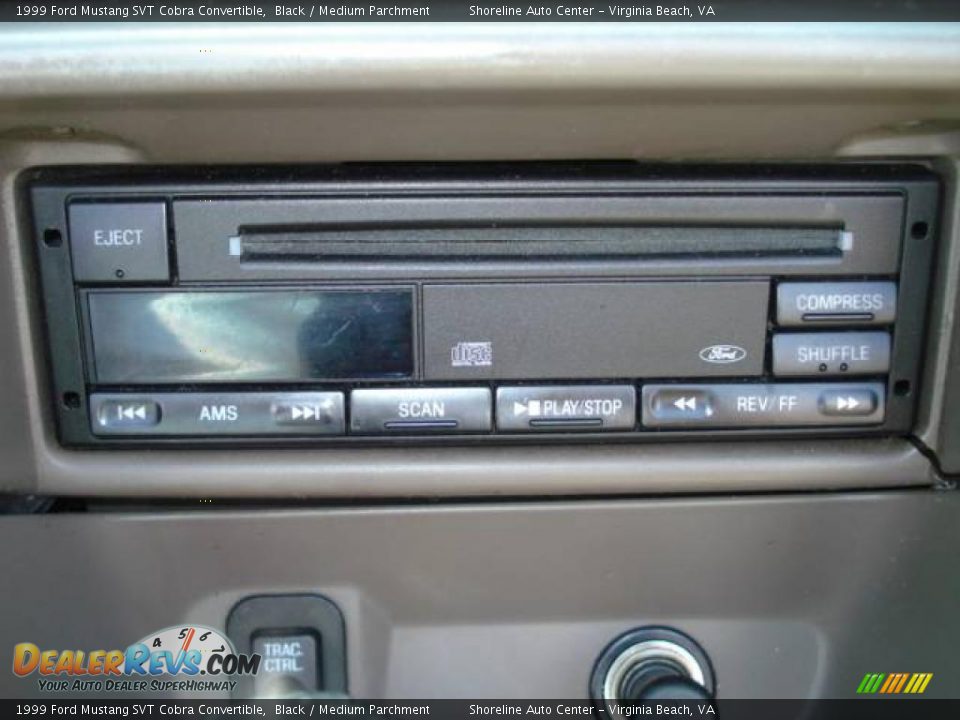 1999 Ford Mustang SVT Cobra Convertible Black / Medium Parchment Photo #11