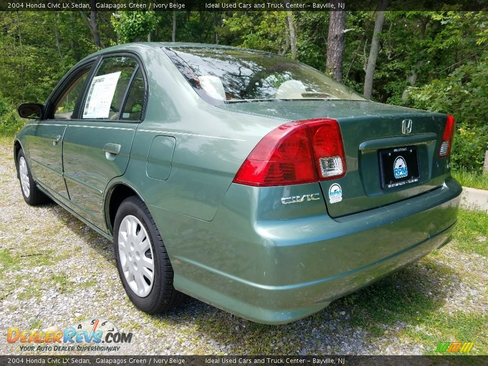 2004 Honda Civic LX Sedan Galapagos Green / Ivory Beige Photo #3