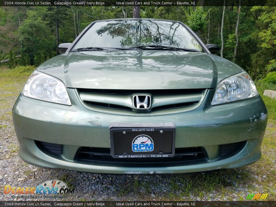 2004 Honda Civic LX Sedan Galapagos Green / Ivory Beige Photo #8