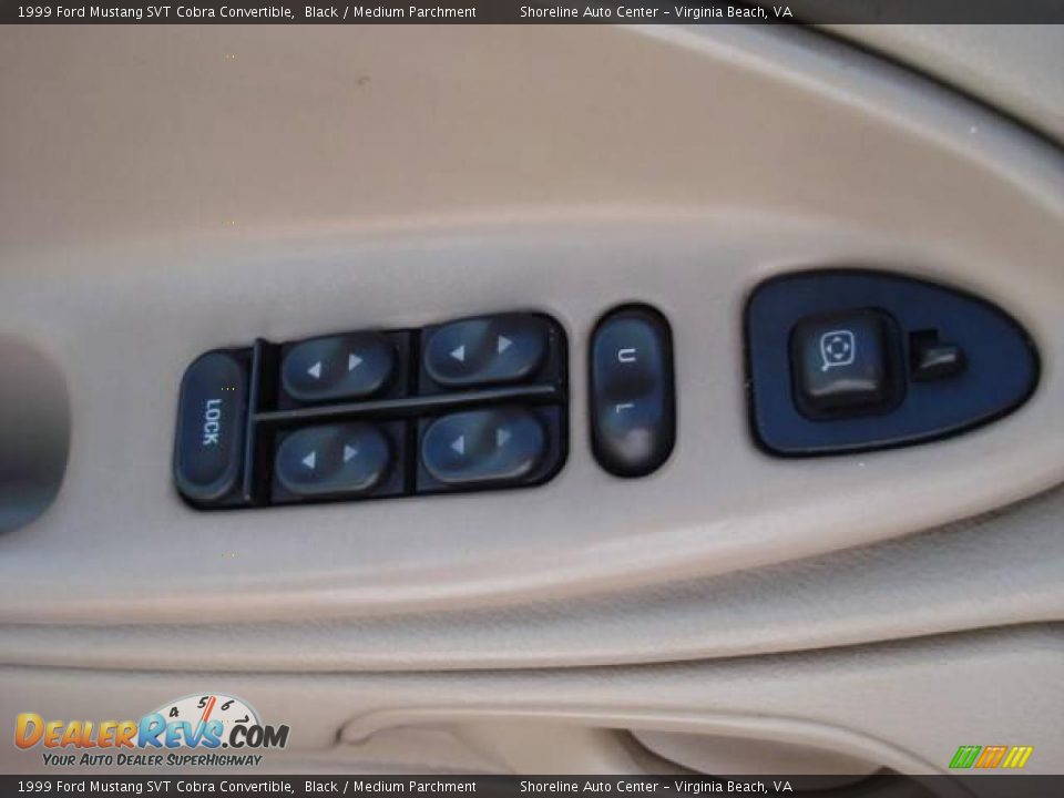 1999 Ford Mustang SVT Cobra Convertible Black / Medium Parchment Photo #14
