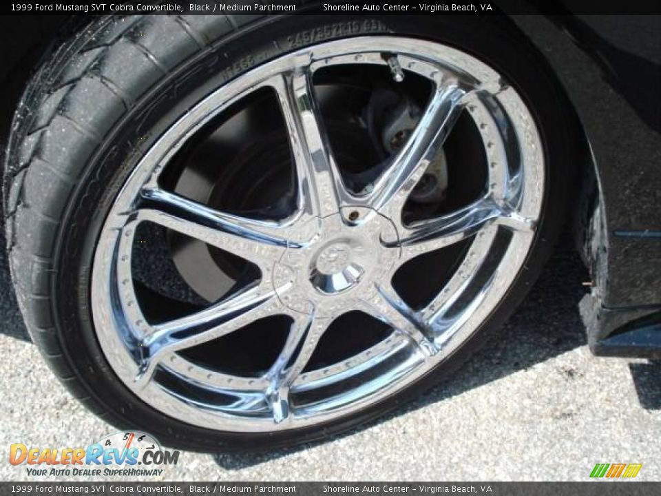1999 Ford Mustang SVT Cobra Convertible Black / Medium Parchment Photo #15