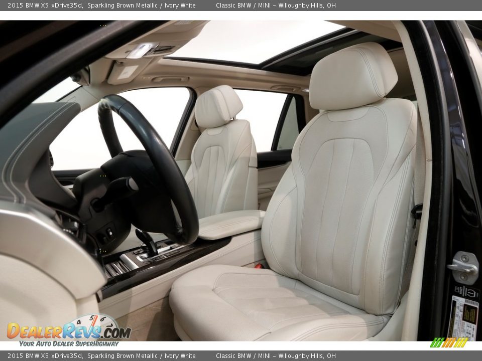 2015 BMW X5 xDrive35d Sparkling Brown Metallic / Ivory White Photo #7