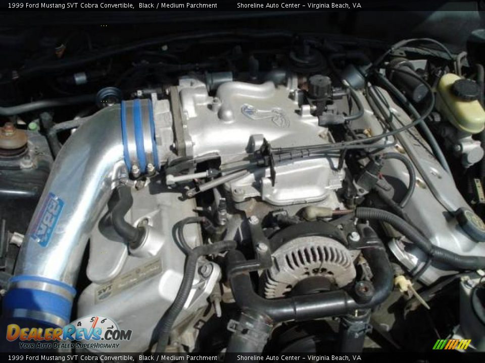 1999 Ford Mustang SVT Cobra Convertible Black / Medium Parchment Photo #17