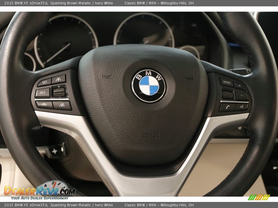 2015 BMW X5 xDrive35d Sparkling Brown Metallic / Ivory White Photo #9