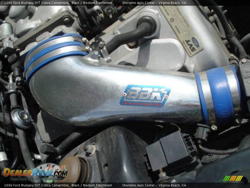1999 Ford Mustang SVT Cobra Convertible Black / Medium Parchment Photo #18
