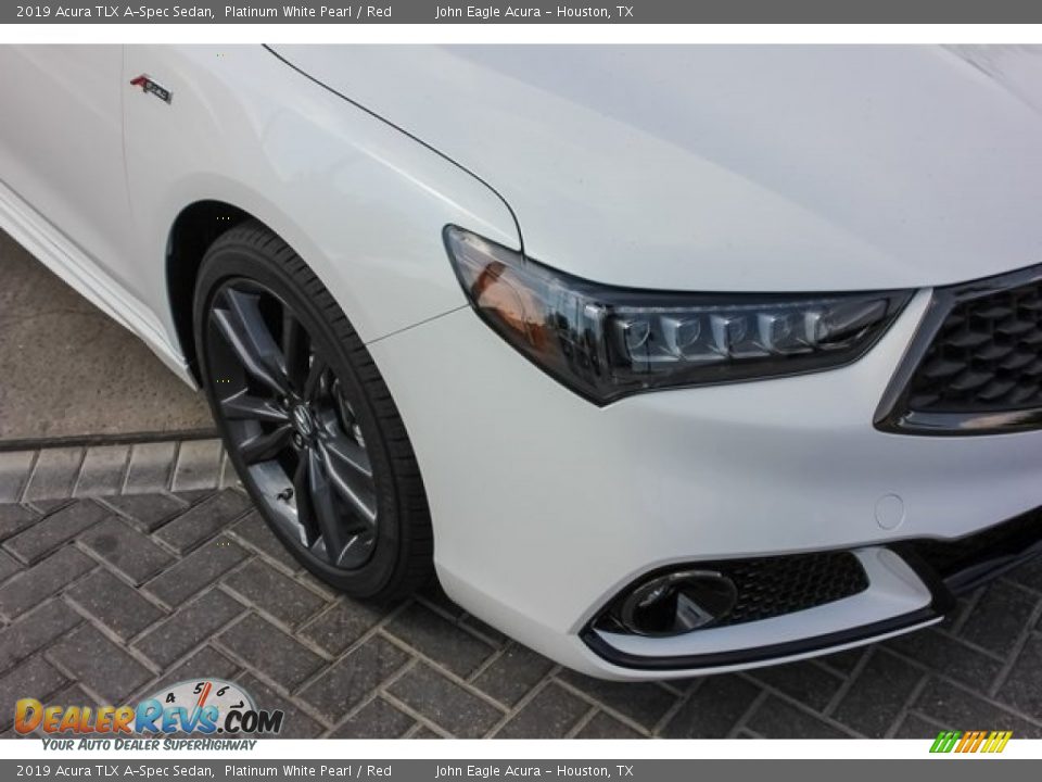 2019 Acura TLX A-Spec Sedan Platinum White Pearl / Red Photo #10