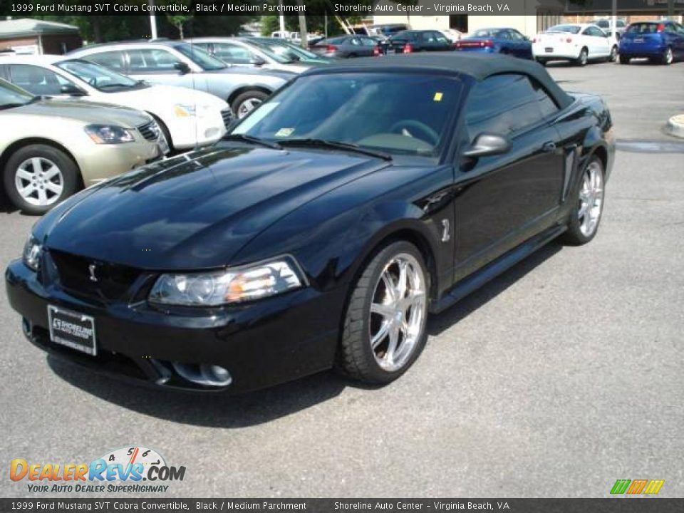 1999 Ford Mustang SVT Cobra Convertible Black / Medium Parchment Photo #20