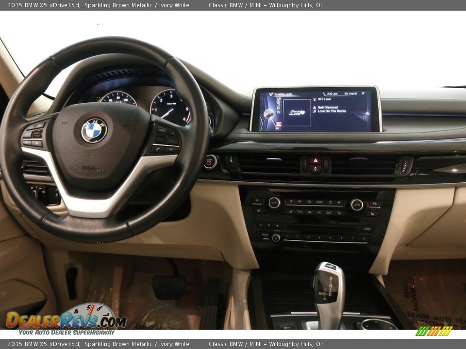 2015 BMW X5 xDrive35d Sparkling Brown Metallic / Ivory White Photo #36
