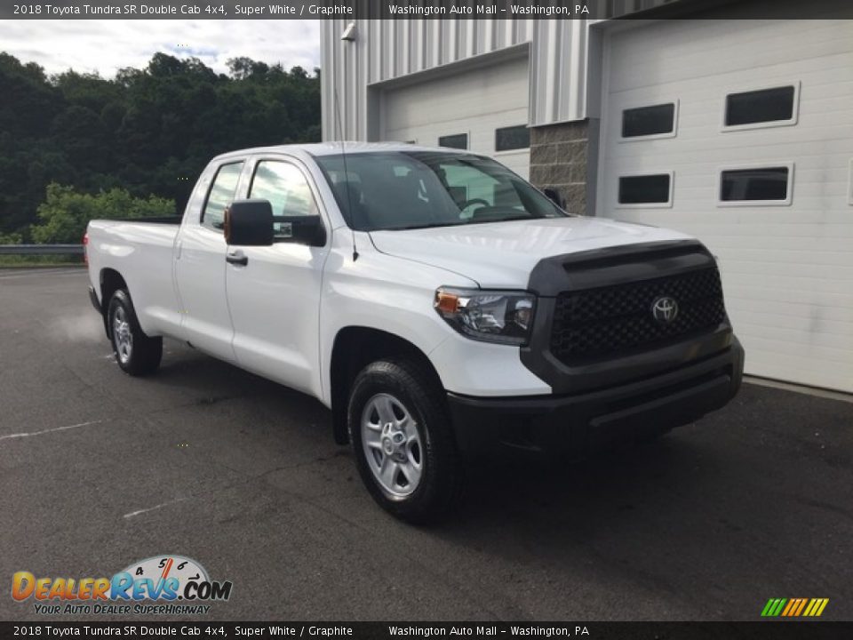 2018 Toyota Tundra SR Double Cab 4x4 Super White / Graphite Photo #1