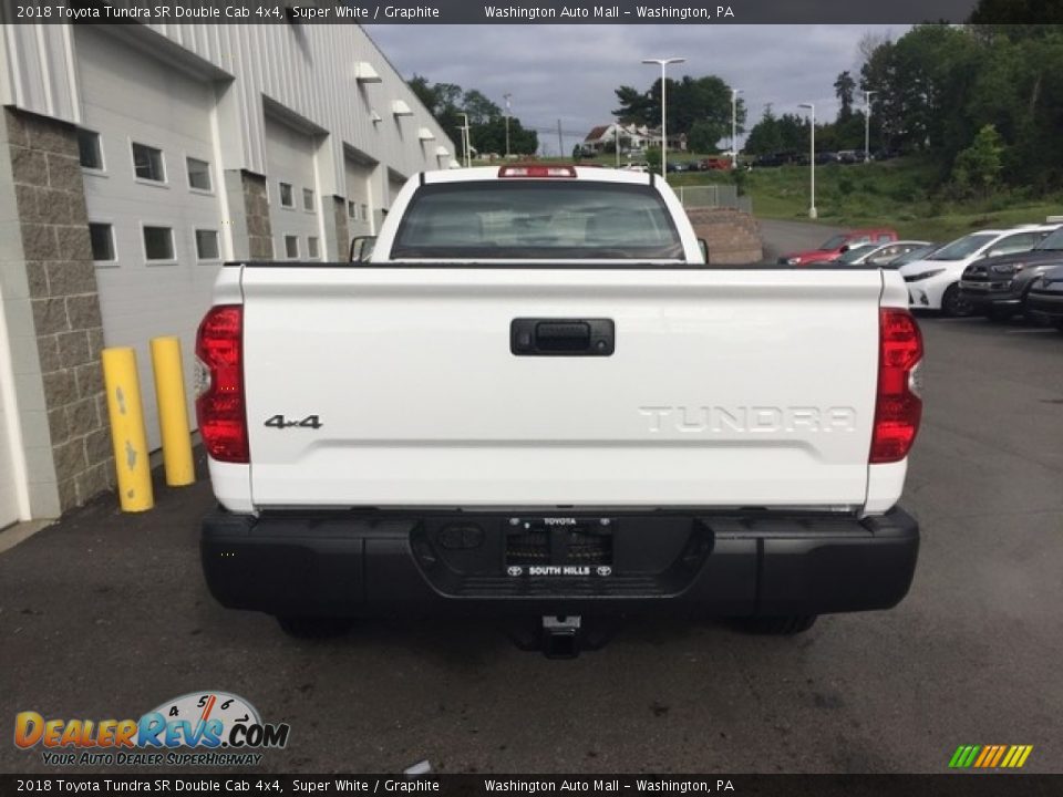 2018 Toyota Tundra SR Double Cab 4x4 Super White / Graphite Photo #4