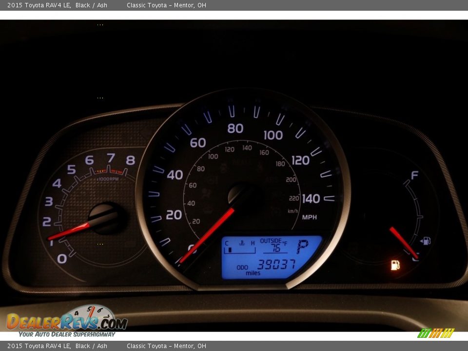 2015 Toyota RAV4 LE Black / Ash Photo #7