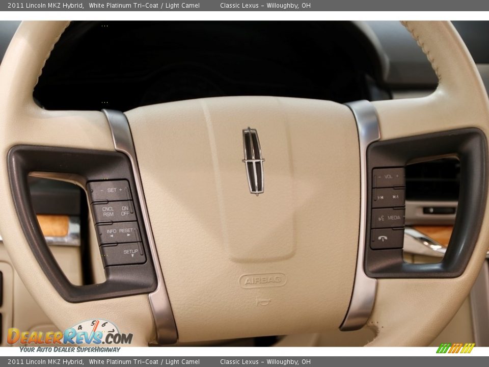 2011 Lincoln MKZ Hybrid White Platinum Tri-Coat / Light Camel Photo #8