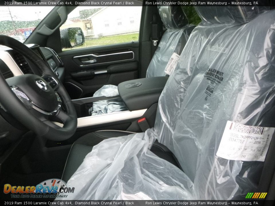 2019 Ram 1500 Laramie Crew Cab 4x4 Diamond Black Crystal Pearl / Black Photo #14