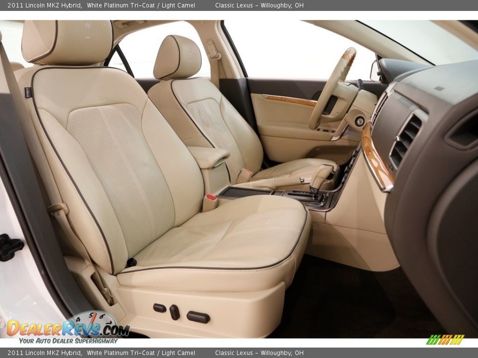 2011 Lincoln MKZ Hybrid White Platinum Tri-Coat / Light Camel Photo #23