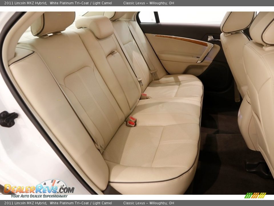 2011 Lincoln MKZ Hybrid White Platinum Tri-Coat / Light Camel Photo #24