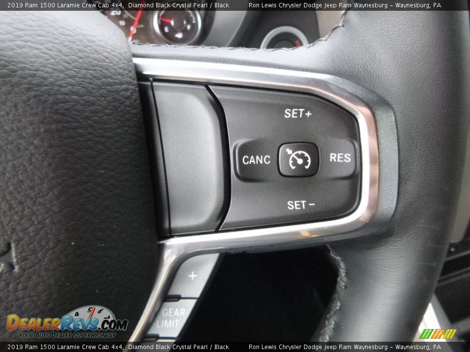 2019 Ram 1500 Laramie Crew Cab 4x4 Diamond Black Crystal Pearl / Black Photo #20