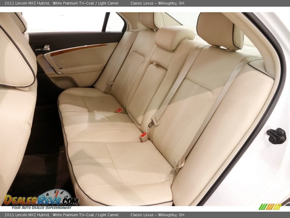 2011 Lincoln MKZ Hybrid White Platinum Tri-Coat / Light Camel Photo #25
