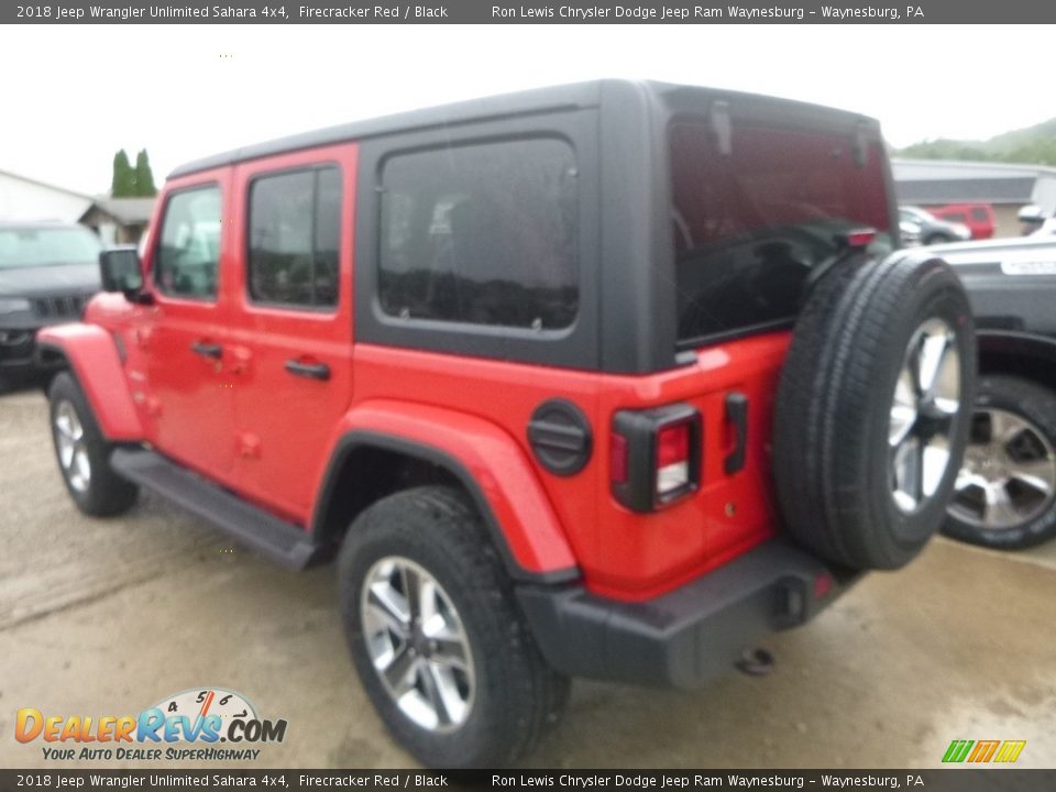 2018 Jeep Wrangler Unlimited Sahara 4x4 Firecracker Red / Black Photo #3
