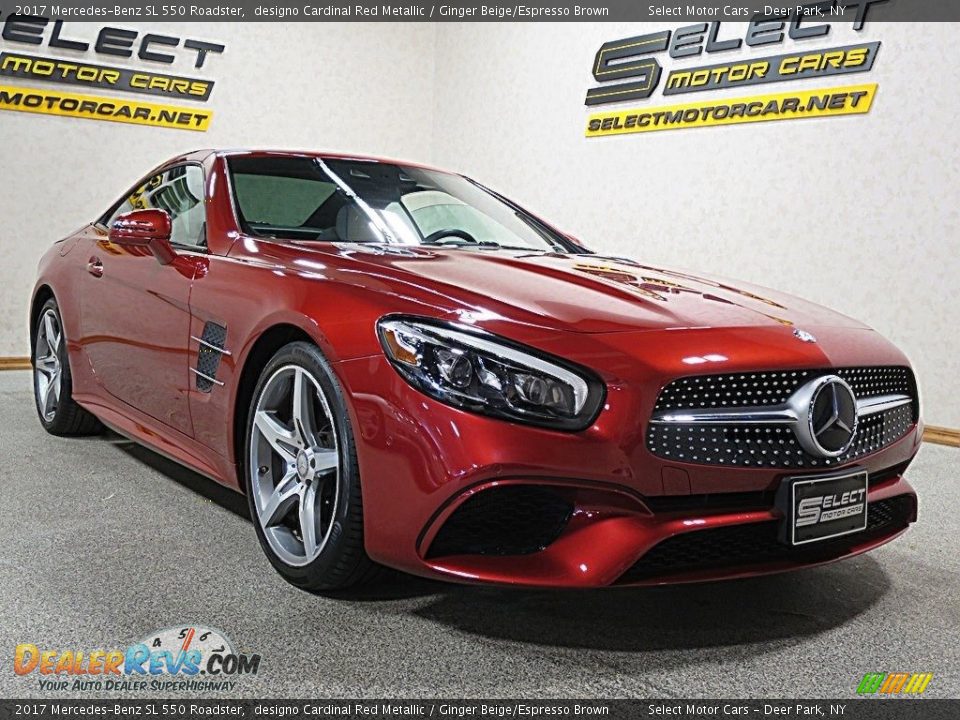 2017 Mercedes-Benz SL 550 Roadster designo Cardinal Red Metallic / Ginger Beige/Espresso Brown Photo #3