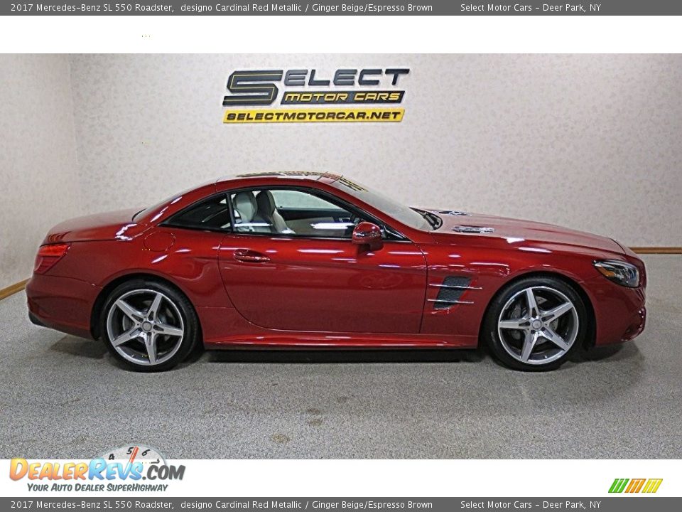 2017 Mercedes-Benz SL 550 Roadster designo Cardinal Red Metallic / Ginger Beige/Espresso Brown Photo #4