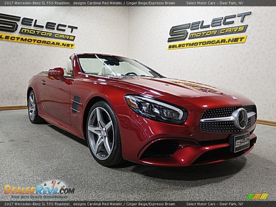 2017 Mercedes-Benz SL 550 Roadster designo Cardinal Red Metallic / Ginger Beige/Espresso Brown Photo #6