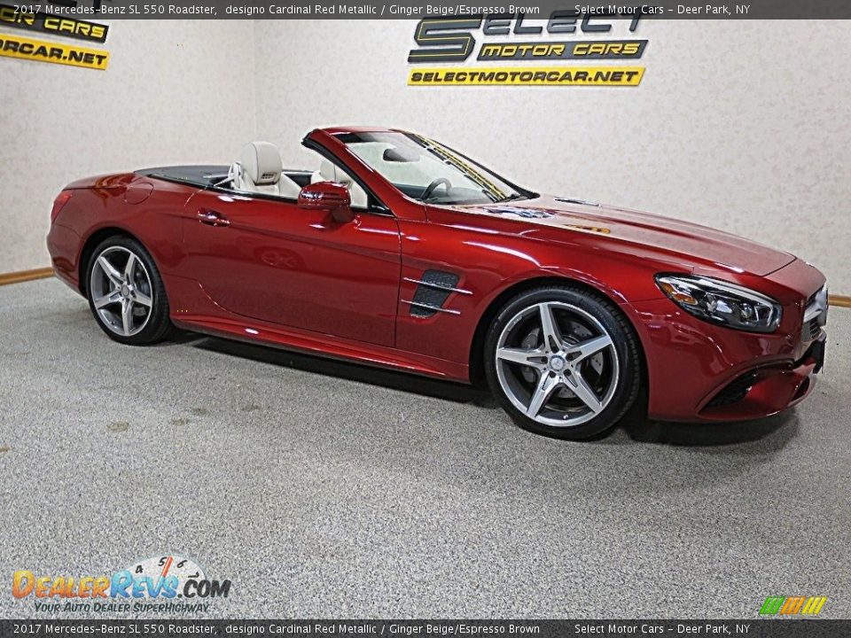 2017 Mercedes-Benz SL 550 Roadster designo Cardinal Red Metallic / Ginger Beige/Espresso Brown Photo #7