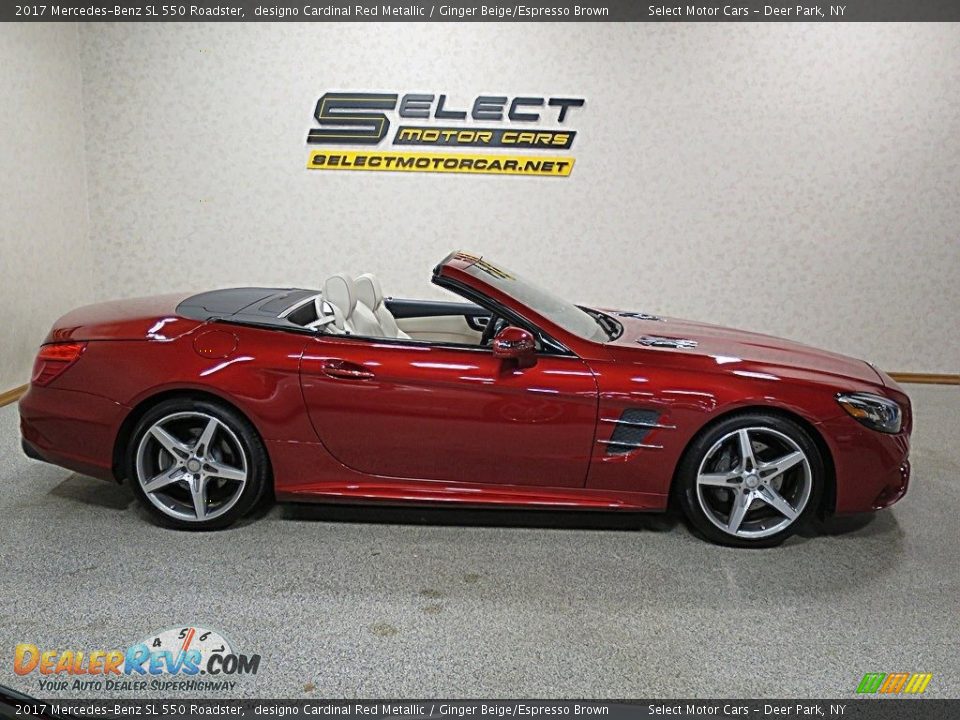 2017 Mercedes-Benz SL 550 Roadster designo Cardinal Red Metallic / Ginger Beige/Espresso Brown Photo #8