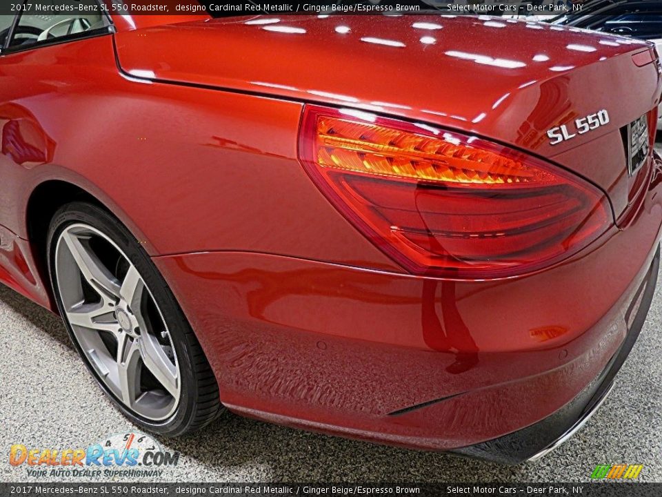 2017 Mercedes-Benz SL 550 Roadster designo Cardinal Red Metallic / Ginger Beige/Espresso Brown Photo #12