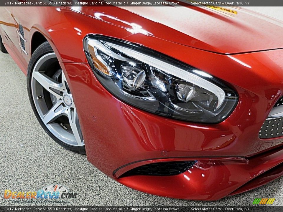 2017 Mercedes-Benz SL 550 Roadster designo Cardinal Red Metallic / Ginger Beige/Espresso Brown Photo #13