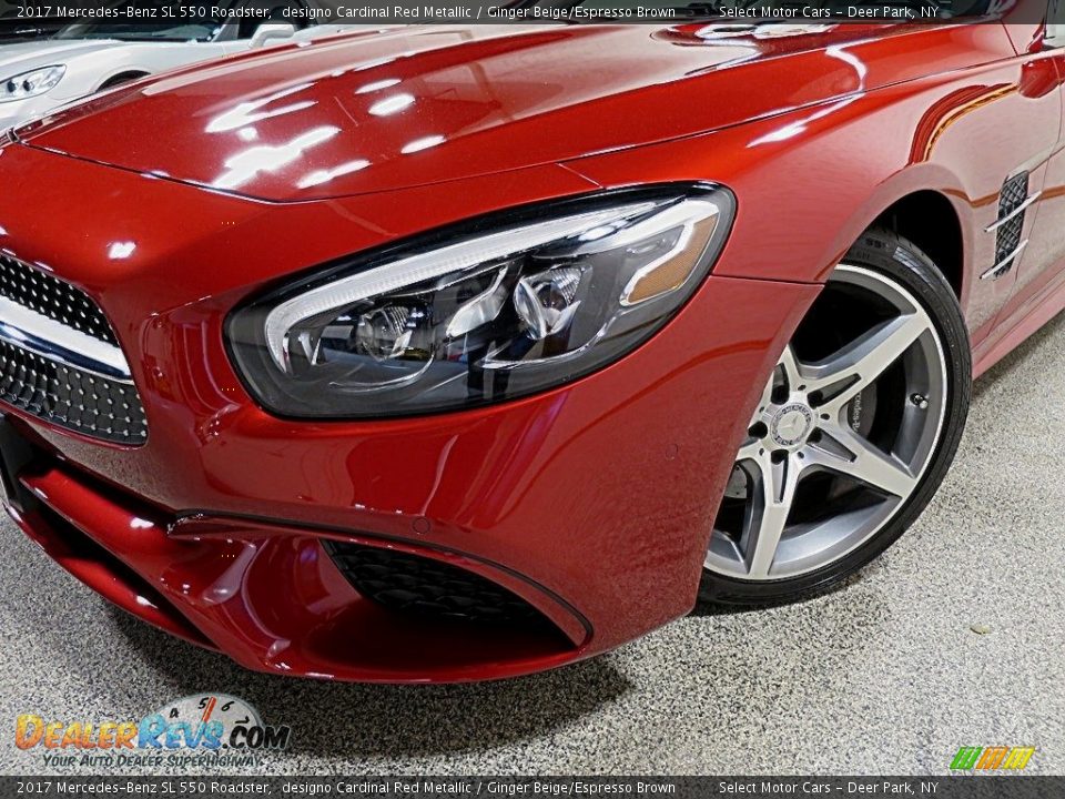 2017 Mercedes-Benz SL 550 Roadster designo Cardinal Red Metallic / Ginger Beige/Espresso Brown Photo #14