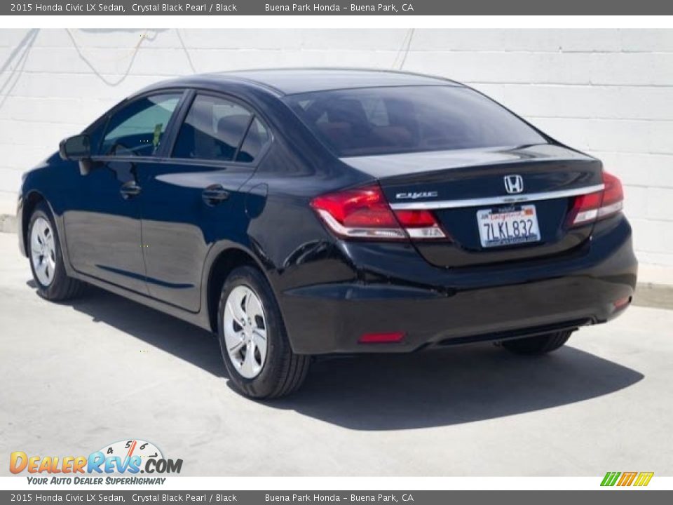 2015 Honda Civic LX Sedan Crystal Black Pearl / Black Photo #2