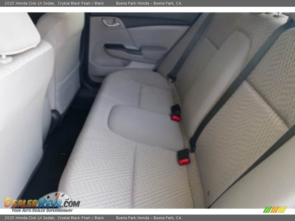 2015 Honda Civic LX Sedan Crystal Black Pearl / Black Photo #4