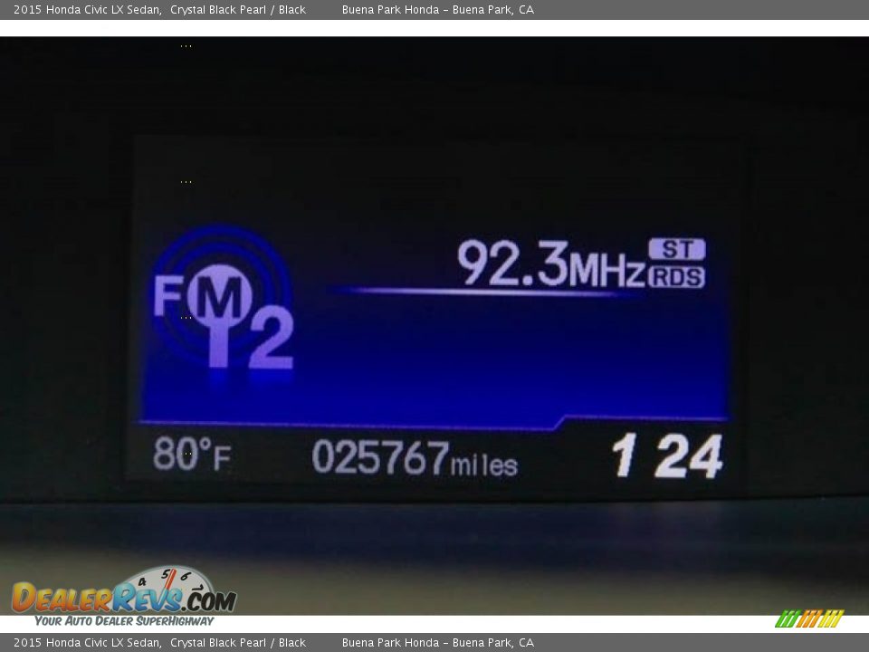 2015 Honda Civic LX Sedan Crystal Black Pearl / Black Photo #6