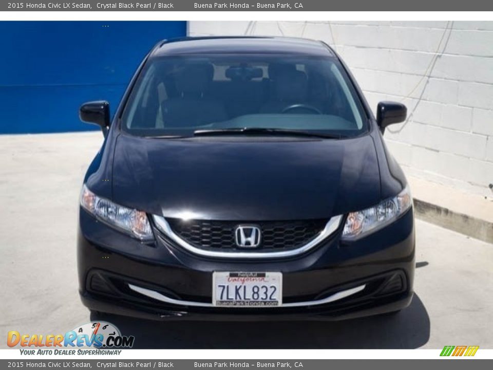 2015 Honda Civic LX Sedan Crystal Black Pearl / Black Photo #7