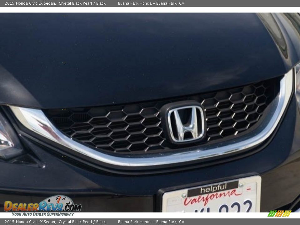 2015 Honda Civic LX Sedan Crystal Black Pearl / Black Photo #8