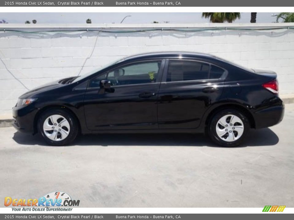 2015 Honda Civic LX Sedan Crystal Black Pearl / Black Photo #9